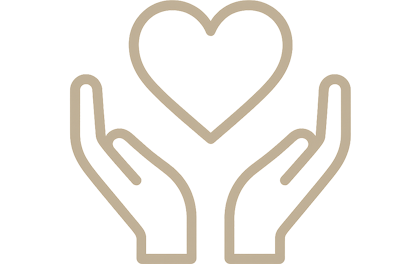 Hände mit Herz Icon